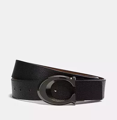 Coach Men’s C Buckle Cut-To-Size Refined Pebble Leather And Refined Calf Leathe • $85