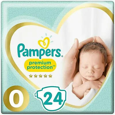 £7.35 • Buy Pampers Premium Protect Micro Size 0 Newborn Nappies 24 Size Pack