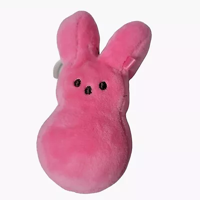 Peeps Marshmallow Easter Rabbit 4 Inch Pink Bunny Clip On Plush Stuffed Animal • $6.12