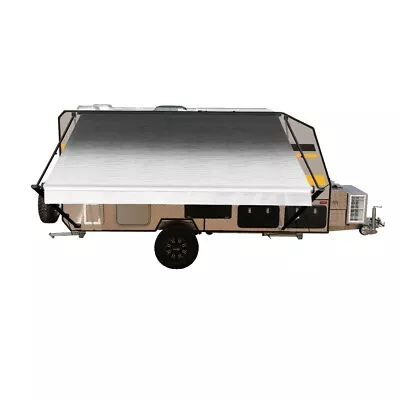 Black Arms RV Awning Complete Kit Manual Retractable Camper Canopy 12 X 8 Feet • $699.94