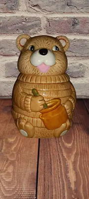 Teddy Bear Brown Cookie Jar Vintage Honey Pot Taiwan • $26.09