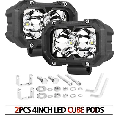 For Polaris XP 2x4inch LED Work Light Bar Spot Cube Pods Driving Fog Offroad 3   • $35.99