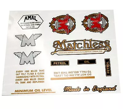 Water Transfer Sticker Set For Matchless Ajs Vintage Motorcycle • $36.98