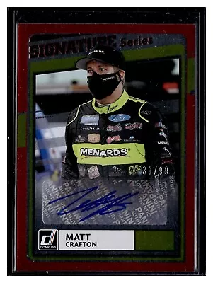 2021 Donruss Nascar RACING Matt Crafton Signature Series Auto RED 39/99! #SS-MC • $6.99