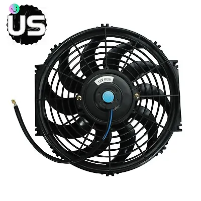 12  Universal Slim Fan Push Pull Electric Radiator 12V Cooling Fan Mount Kit • $14.69