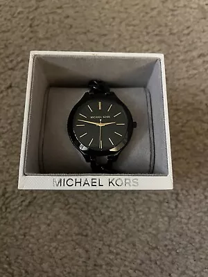 Michael Kors Women's Watch Black Slim Runway Chain MK3317 • $90