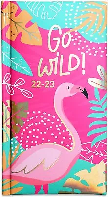 £2.99 • Buy Academic Slim Diary 2022-2023 Week To View MidYear Student-Pink Flamingo