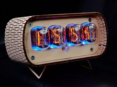 🔥Nixie Tube IN-12 Retro Vintage Clock Lamp Made In USSR Wooden Case Assembled • $87