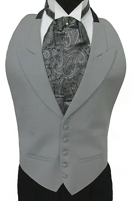 $24.99 • Buy Boys Large Grey Tuxedo Vest & Paisley Ascot Morning Dress Wedding Ring Bearer 