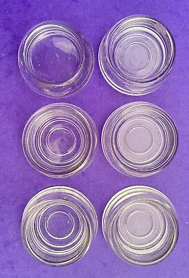 Vintage Clear Glass Furniture Coasters Floor Protector Anchor Hocking 2.5  Set/6 • $30