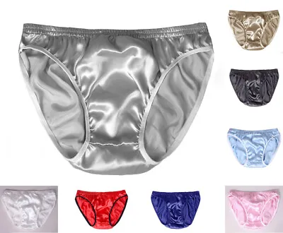 Mens 100% Mulberry Silk Briefs Bikinis Underwear  S M L XL 2XL 3XL 4XL • $56