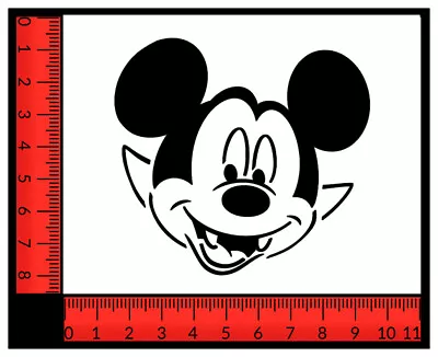 Mickey Mouse Vampire Halloween Pumpkin Carving Craft Stencil 8.5  X 11  • $12.93