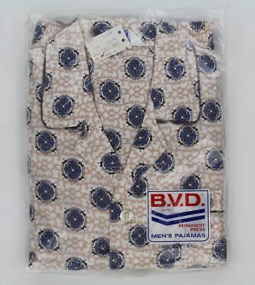 Vintage NOS BVD Permanent Press Men's Pajamas Size A-Small Made In USA 70s 80s • $32