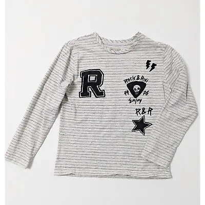 Zara Boys Long Sleeve Shirt  With Rock And Roll Front Print Size 9/10 Years • $16.99