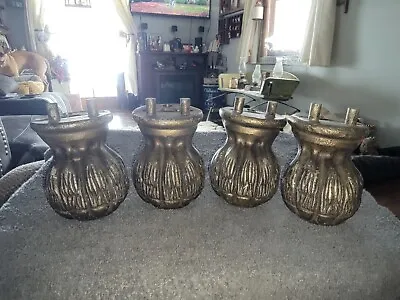 Vintage Set Of 4 Cast Ball & Claw Clawfoot Leveling Furniture Feet • $140