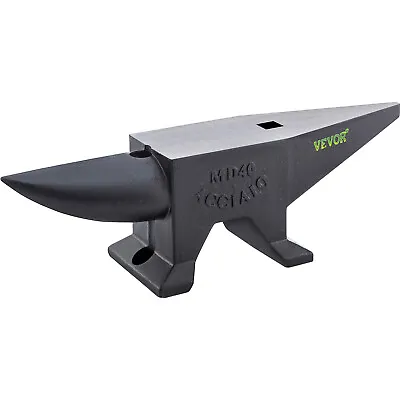 VEVOR Blacksmith Anvil Steel Round Horn Anvil 88lb 40kg 2 Holes For Metal Work • $148.99
