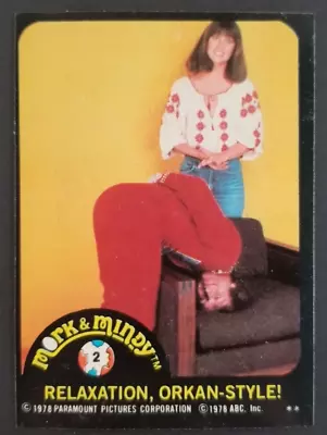 Mork & Mindy 1978 TV Show Topps Sticker Card #2 (NM) • $2.95