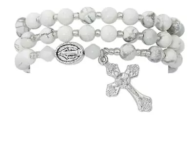 6mm Simulated Rhinestone Twistable Full Rosary Stretch Bracelet • $39.99