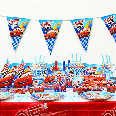 £4.95 • Buy Disney Cars McQueen Lightning Birthday Party Balloon Decoration Plate Cup Napkin