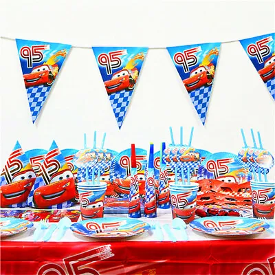 £4.99 • Buy Disney Cars McQueen Lightning Birthday Party Balloon Decoration Plate Cup Napkin