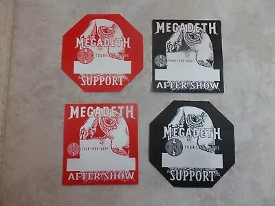 Megadeth Set Of 4 Backstage Passes Used Unsigned Hard Rock Heavy Metal Rare • $4.99