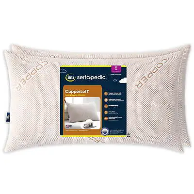 Sertapedic Copperloft Bed Pillow Standard/Queen King Size  2 Pack • $22.19