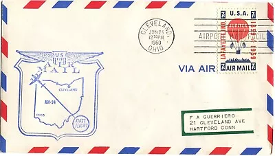 Mohawk Airlines First Flight Cleveland Ohio Airport - Boston Massachusetts 1960 • $2