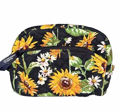 Vera Bradley Sunflowers Sun Flowers Medium Makeup Cosmetic Bag Exact • $22