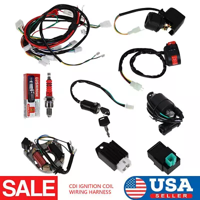 50cc-125cc CDI Wire Harness Assembly Wiring Kit ATV Electric Start Quad Coolster • $32