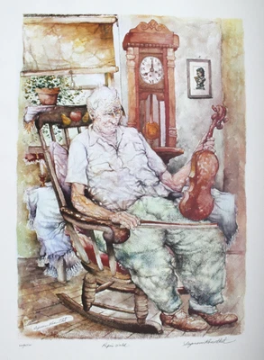 $600 • Buy Seymour Rosenthal, Papa's World, Lithograph, Signed And Numbered In Pencil