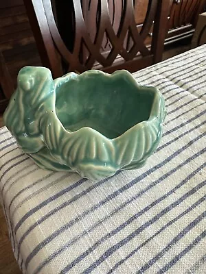 Vintage Frog Pottery Planter Possibly McCoy Lily Pad Design • $15