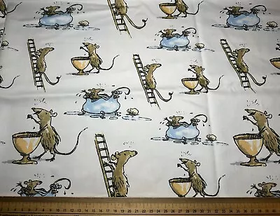 Cotton Fabric Roald Dahl The Witches. Quentin Blake Quicksy Mice 115cm • £29.99