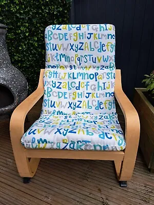 Ikea Poang Kids Chair Cover Slipcover Replacement Cover Cushion Washable • £22