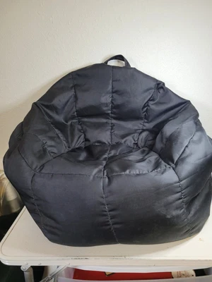 $20 • Buy Big Joe Bean Bag Chair Comfort For Kids Black Handle Needs Some Filling