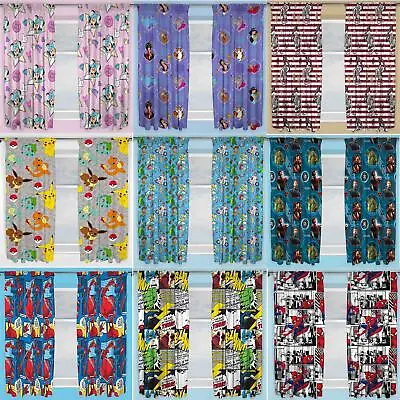 £15.99 • Buy Official Licensed Character Pleated Curtains 54  Or 72  Drop Disney Boys Girls
