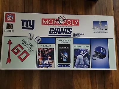 Monopoly NY Giants NFL COLLECTORS EDITION Board Game Gift Family Collectible • $30
