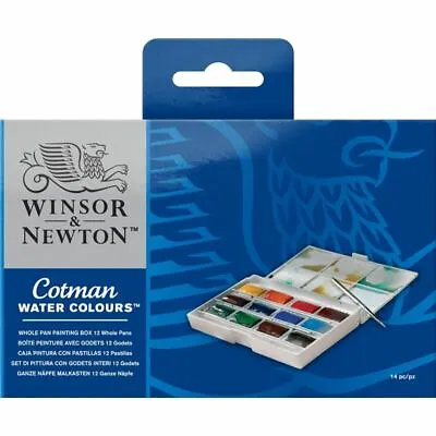 £22.99 • Buy Winsor & Newton Cotman Watercolour Whole Pan Painting Box 12 Set