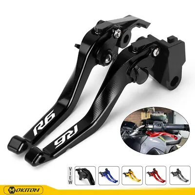 Front Short Brake Clutch Levers For YAMAHA YZF R6 1999-2022 Handles YZFR6 YZF-R6 • $45.99