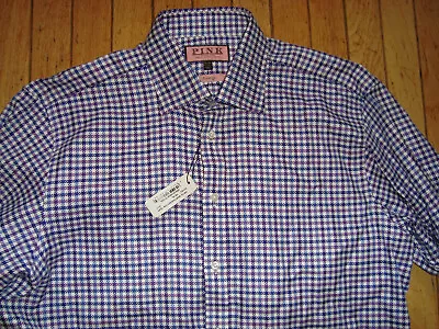 Thomas Pink Prestige Men's French Cuff Dress Shirt Size 16 1/2 L Or 42 Bnwt@$185 • $84.99