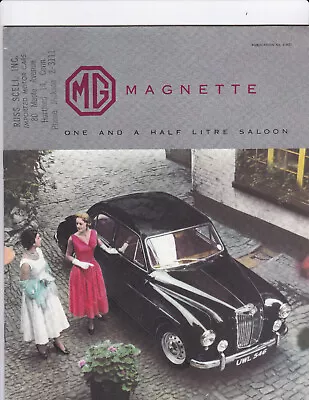 MG MAGNETTE. One And A Half Litre Saloon. 1957 SALES BROCHURE • $20