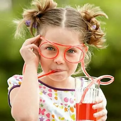 Straw Glasses For Drinking Reusable Drink Party Games Gift Crazy Child • £2.89