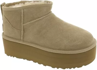 Women's Shoes UGG CLASSIC ULTRA MINI PLATFORM Ankle Boots 1135092 SAND • $130