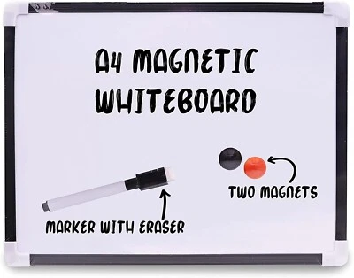 £3.10 • Buy A4 Magnetic Whiteboard Dry Wipe White Board Office School Home Memo Notice Small
