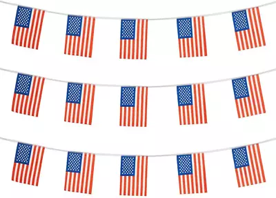 USA Flags American Small String Mini Flag Pennant Banner Decorations • $14.55