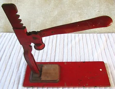 Vintage Red Metal Bottle Capper Mounted On A Board. • $15.99