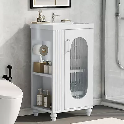 20 Bathroom Vanity W/Sink Bathroom Cabinet With Two-tier ShelfAdjustable Shelf • $282.33