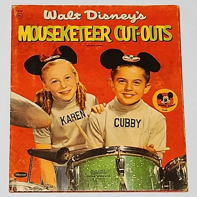 Vintage 1957 Walt Disney MOUSEKETEER CUT-OUTS Karen And Cubby Paper Dolls - EUC • $15