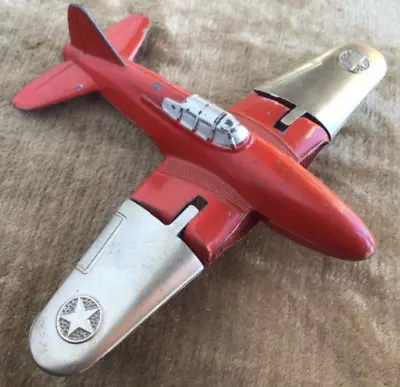 Excellent Vintage Hubley Kiddie Toy #430 Metal Folding Wing Airplane 6” Wingspan • $27.95