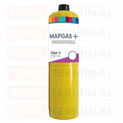 Yellow MAPP / MAP Pro Gas Cylinder 400g Disposable Bottle • £11.90