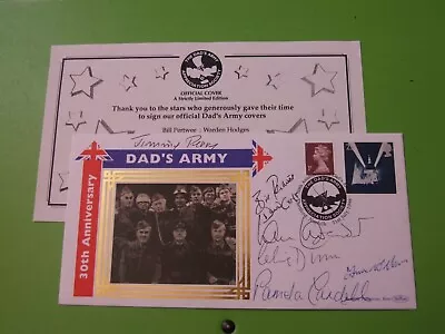 Benham Fdc Cover Signed By 7 Dads Army Cast & Production Staff Inc Clive Dunn • £249.99